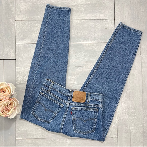 Vintage Levi’s 550 High Rise Tapered Jeans Made in USA Stonewashed Acid Wash - Picture 16 of 17